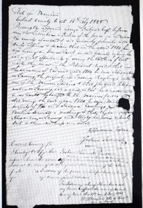 Document from Maryland archives regarding Alexander Covington
