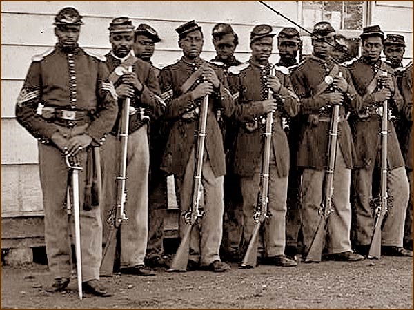 Illustrates United States Colored Troops Civil War
