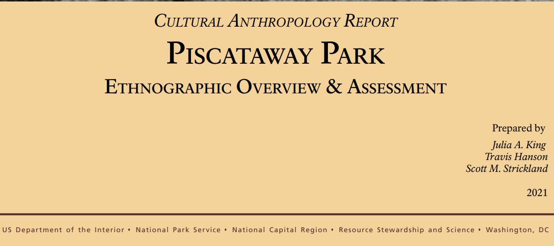 The Cultural Anthropology Report for Piscataway Park - Southern ...