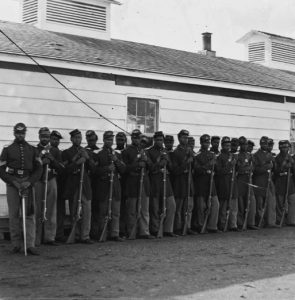 USCT troops in line 